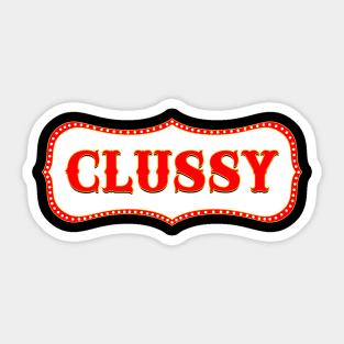 Vintage Circus Banner With Clussy Sticker